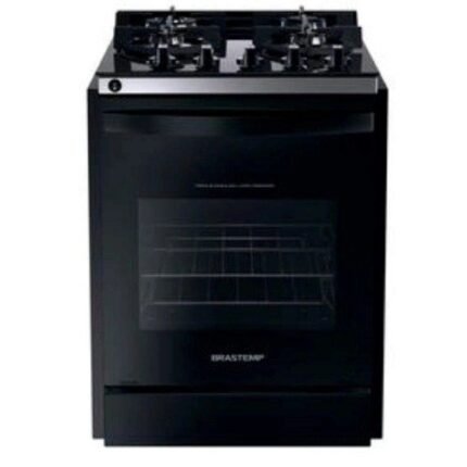 Fogão De Embutir Brastemp 4 Bocas Bivolt Preto Byo4xaeuna